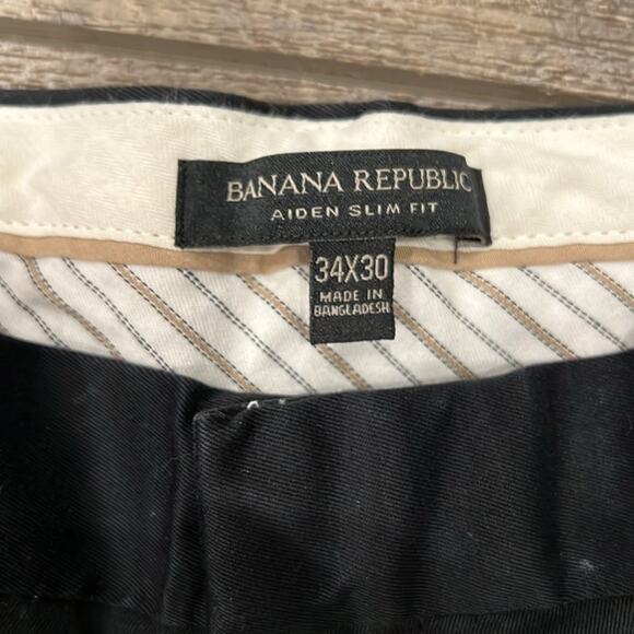 Banana Republic Men's Aiden Slim Fit Chino Pant Black Size 34x30 - Picture 7 of 11